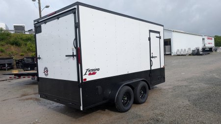 New 2026 Homesteader 7x14 Intrepid "OHV" V-Nose Cargo Trailer w/ Ramp Door (84" INSIDE)