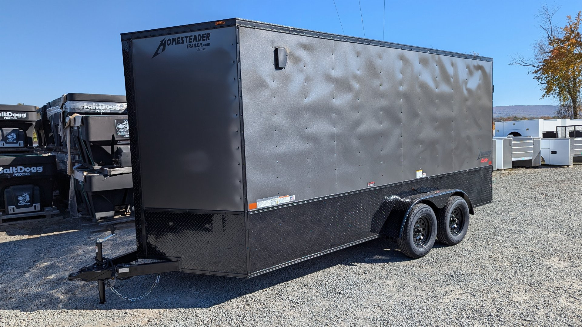 New 2026 Homesteader 7x16 Intrepid "OHV" V-Nose Cargo Trailer w/ Ramp Door (84" Inside)