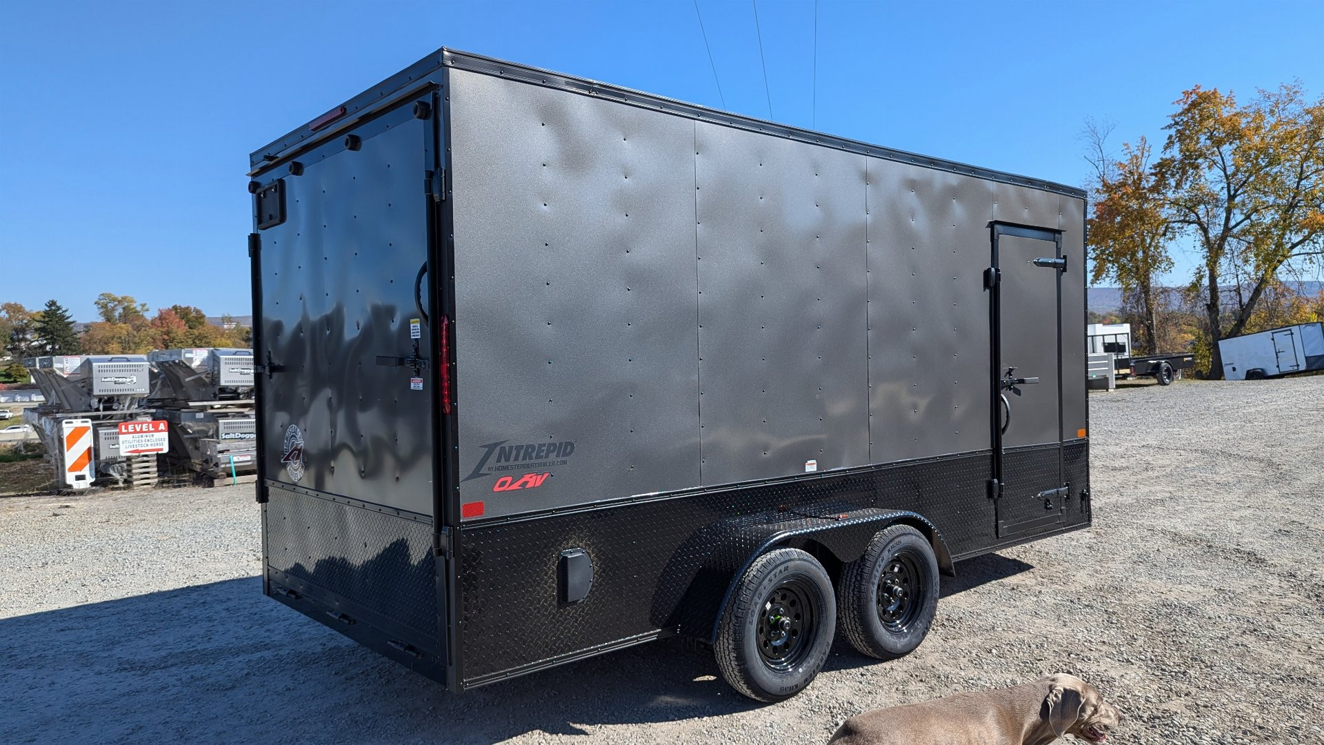 New 2026 Homesteader 7x16 Intrepid "OHV" V-Nose Cargo Trailer w/ Ramp Door (84" Inside)