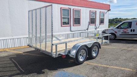 New 2025 Load Rite 7x12 Tandem ALL GALVANIZED Utility w/ Spring Assist Gate