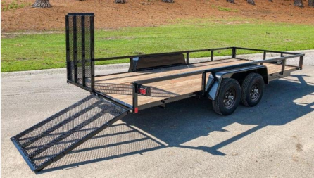 New 2026 BWise 7x20 Utility Trailer w/ Split Landscape Gate