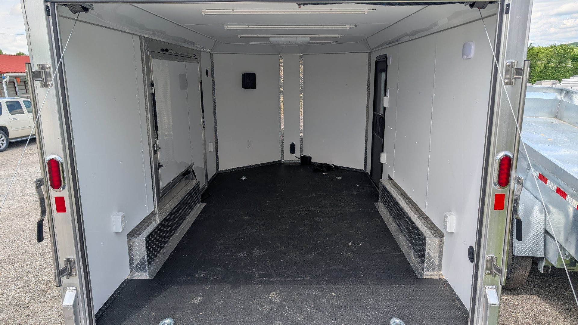 Used 2025 Legend 8x14 + 3' Deluxe V-Nose Enclosed Cargo Trailer w/ Ramp Door (FINISHED INSIDE & AC!!!))