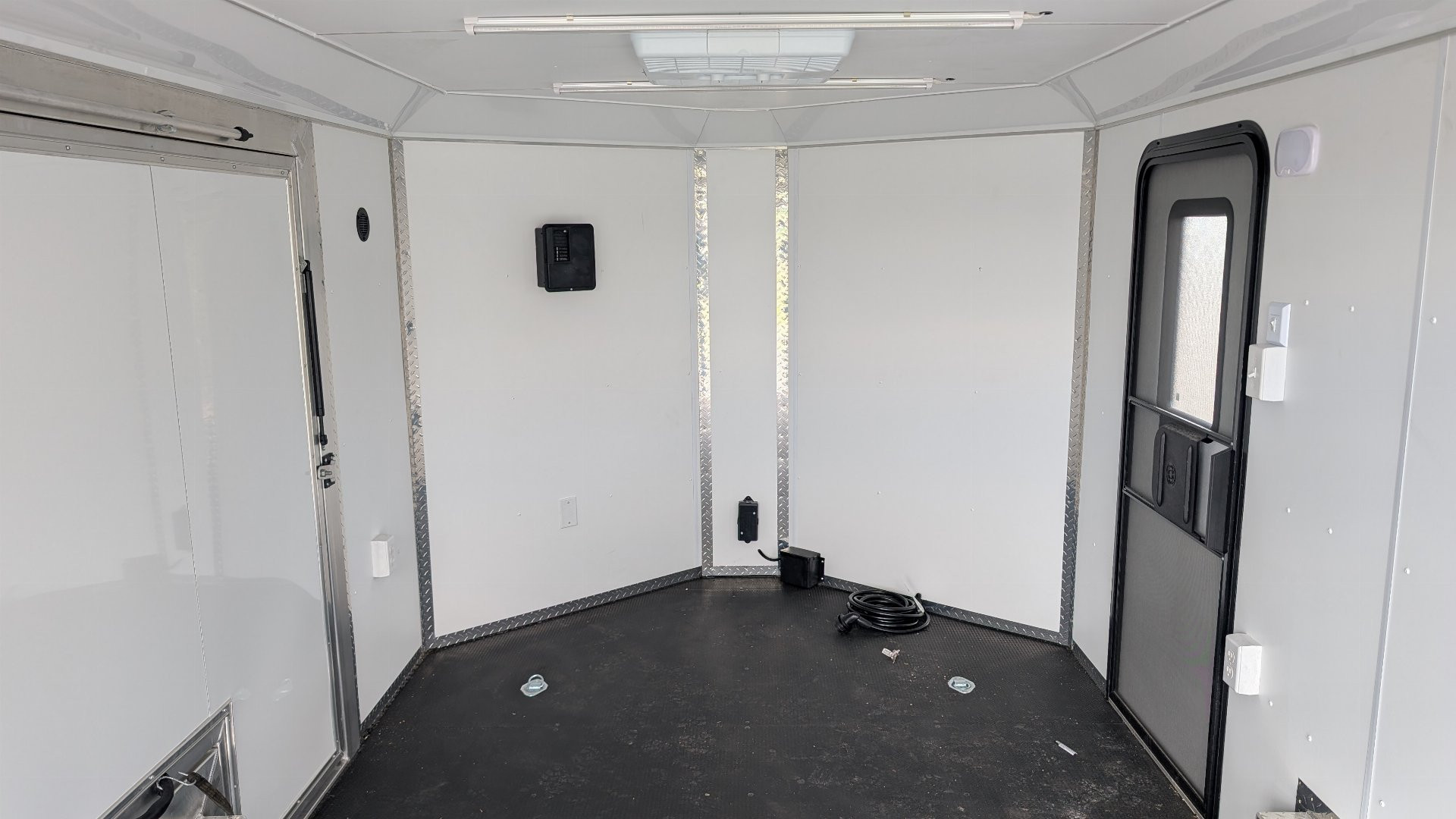 Used 2025 Legend 8x14 + 3' Deluxe V-Nose Enclosed Cargo Trailer w/ Ramp Door (FINISHED INSIDE & AC!!!))