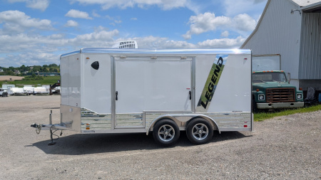 Used 2025 Legend 8x14 + 3' Deluxe V-Nose Enclosed Cargo Trailer w/ Ramp Door (FINISHED INSIDE & AC!!!))