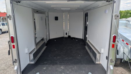Used 2025 Legend 8x14 + 3' Deluxe V-Nose Enclosed Cargo Trailer w/ Ramp Door (FINISHED INSIDE & AC!!!))