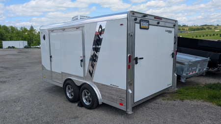 Used 2025 Legend 8x14 + 3' Deluxe V-Nose Enclosed Cargo Trailer w/ Ramp Door (FINISHED INSIDE & AC!!!))
