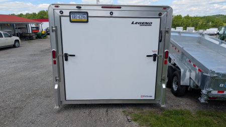 Used 2025 Legend 8x14 + 3' Deluxe V-Nose Enclosed Cargo Trailer w/ Ramp Door (FINISHED INSIDE & AC!!!))