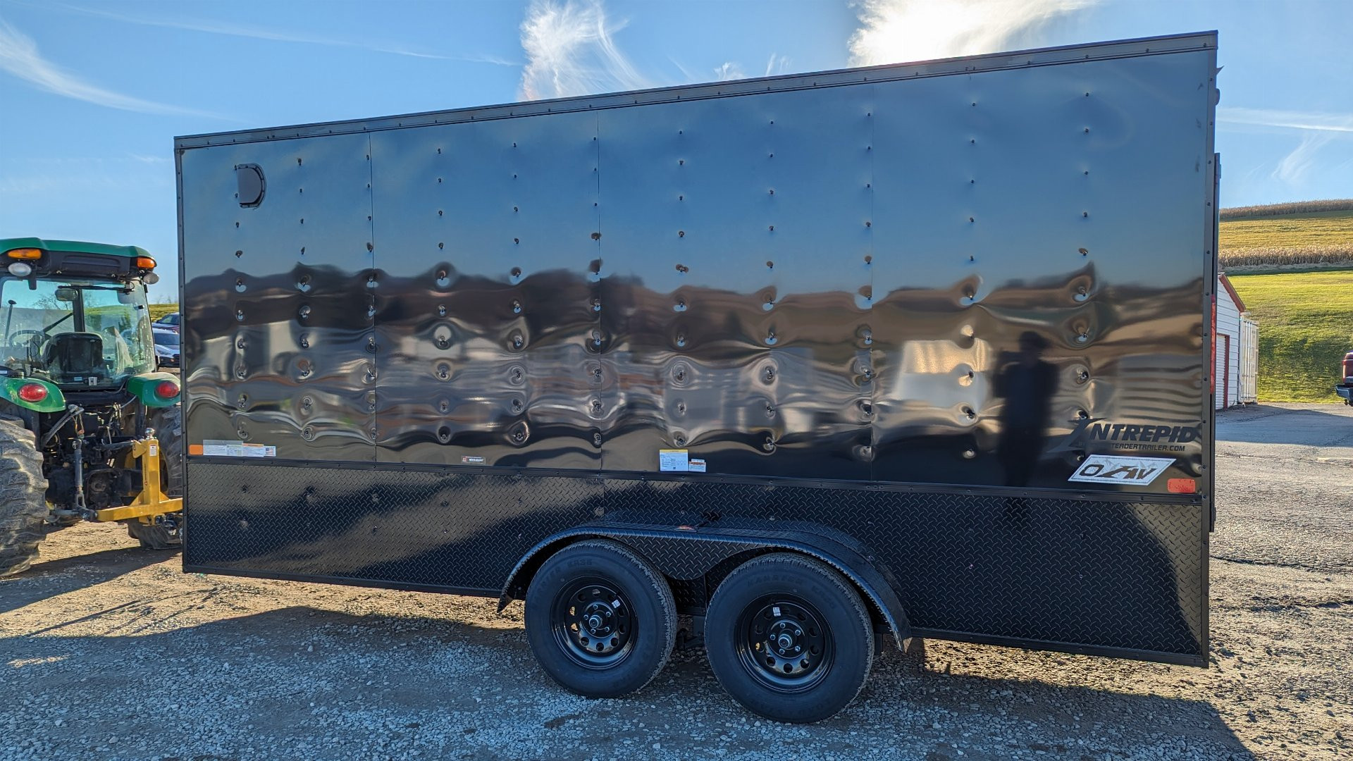 New 2025 Homesteader 7x16 Intrepid "OHV" V-Nose Cargo Trailer w/ Ramp Door (84" INSIDE)