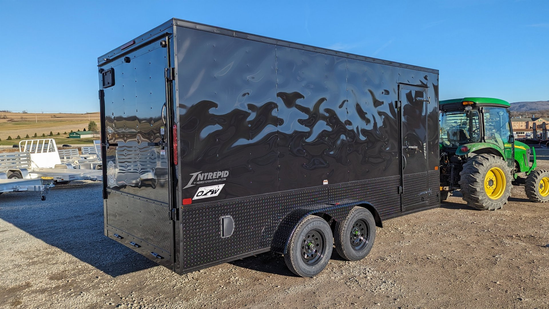 New 2025 Homesteader 7x16 Intrepid "OHV" V-Nose Cargo Trailer w/ Ramp Door (84" INSIDE)