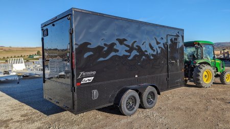 New 2025 Homesteader 7x16 Intrepid "OHV" V-Nose Cargo Trailer w/ Ramp Door (84" INSIDE)