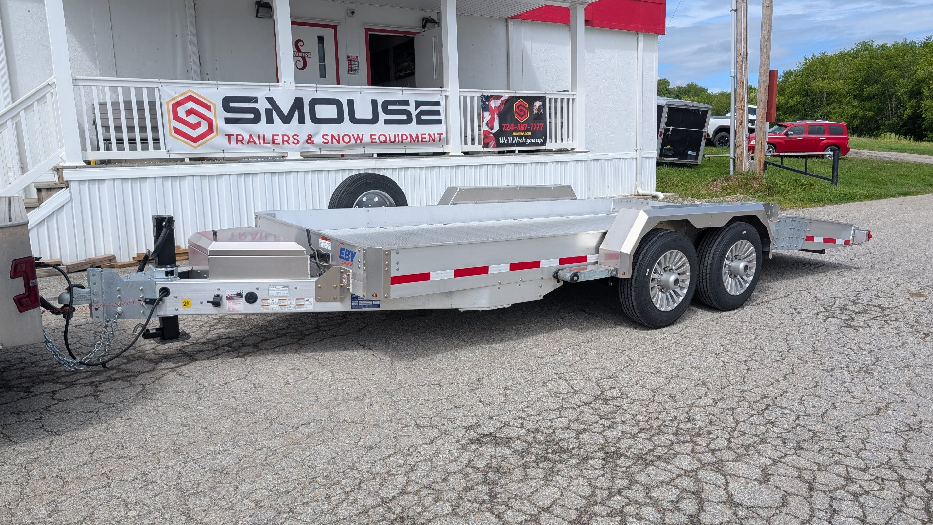 New 2025 EBY 20' "Kneeling" Aluminum Tilt Equipment Trailer (6 Degree Load Angle!!!)