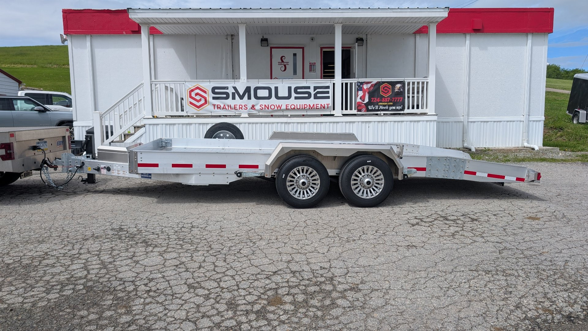 New 2025 EBY 20' "Kneeling" Aluminum Tilt Equipment Trailer (6 Degree Load Angle!!!)
