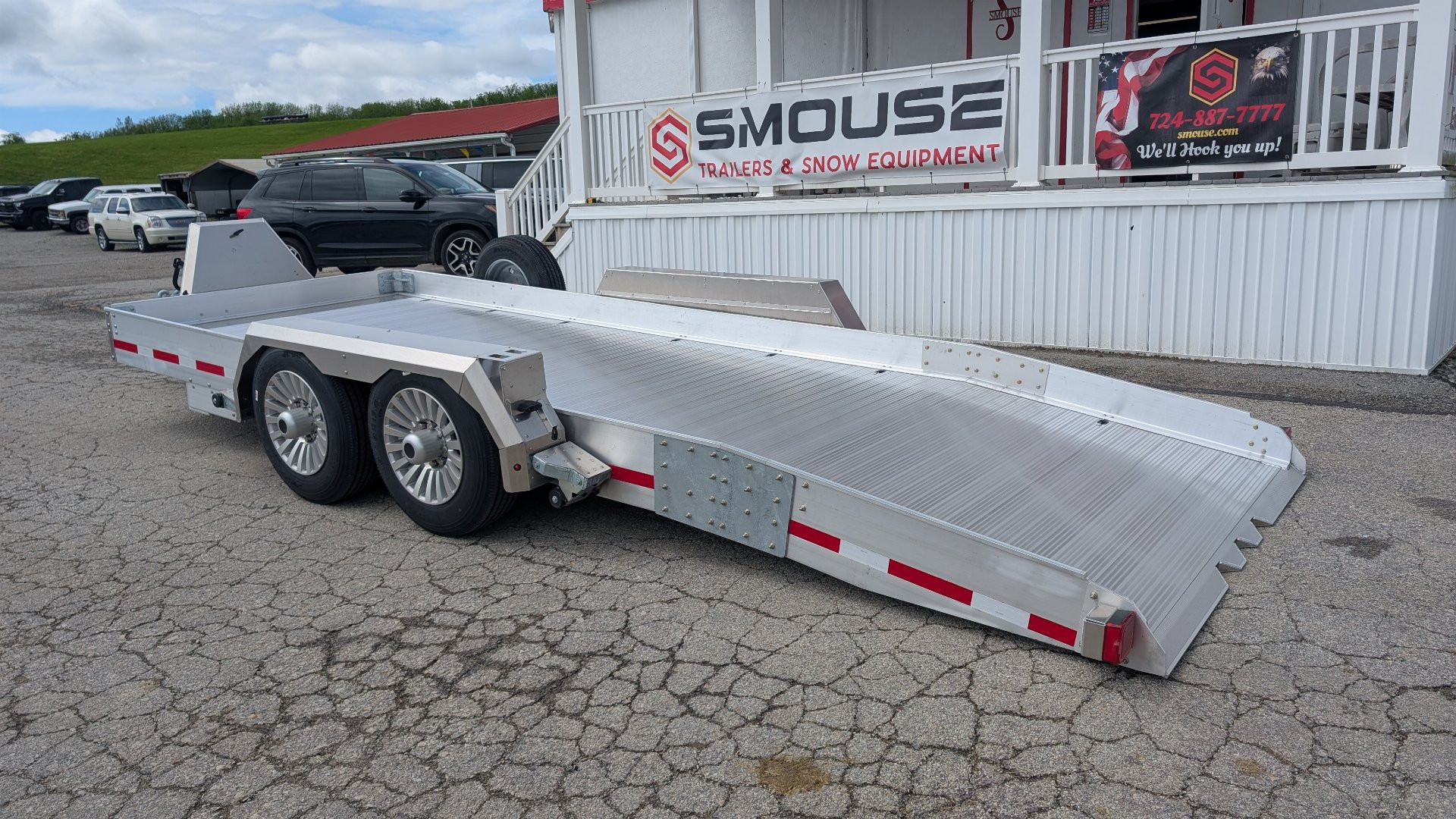 New 2025 EBY 20' "Kneeling" Aluminum Tilt Equipment Trailer (6 Degree Load Angle!!!)