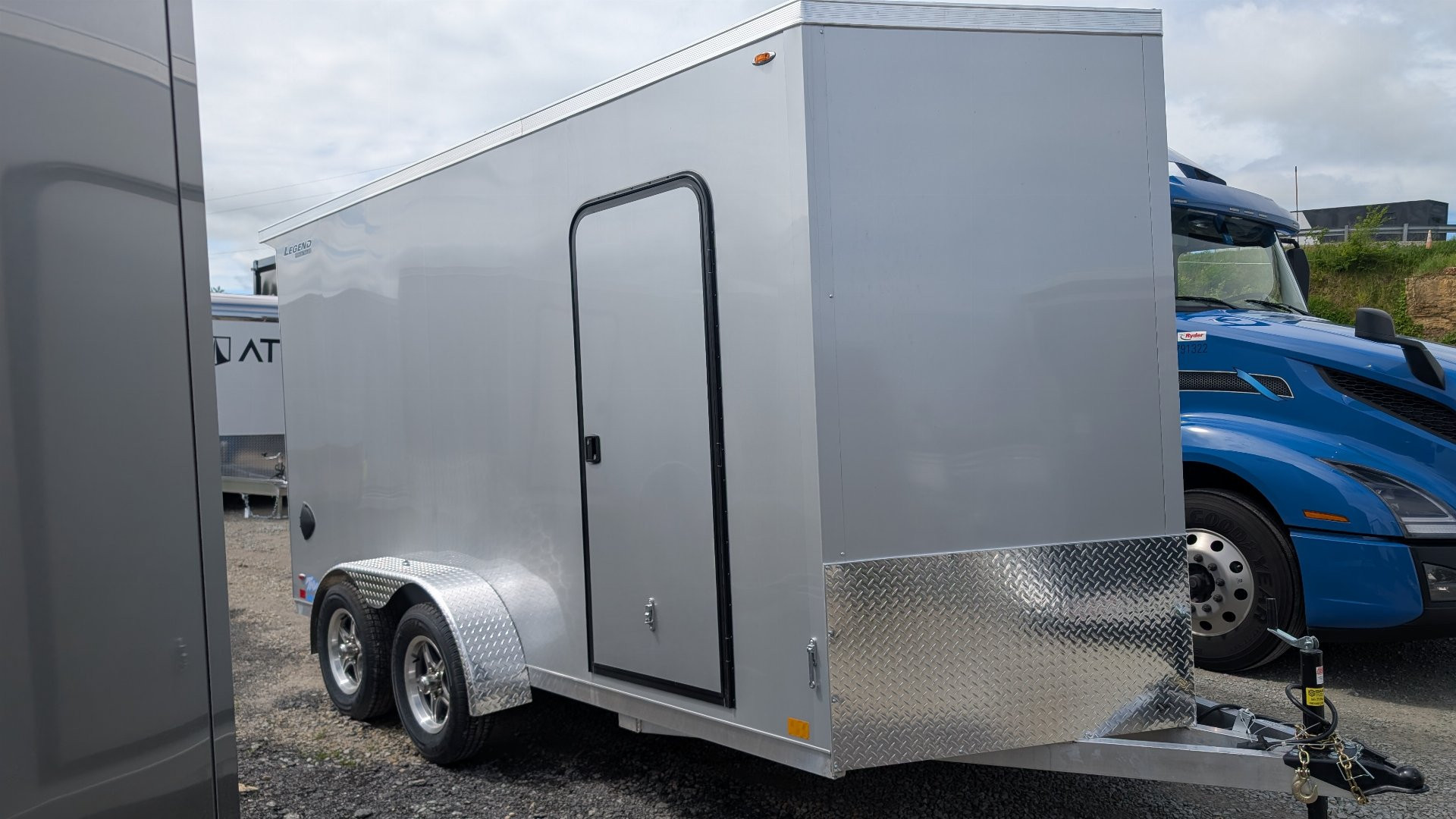 New 2025 Legend 7x14 + 2' V-Nose Aluminum Enclosed Cargo Trailer w/ Ramp Door