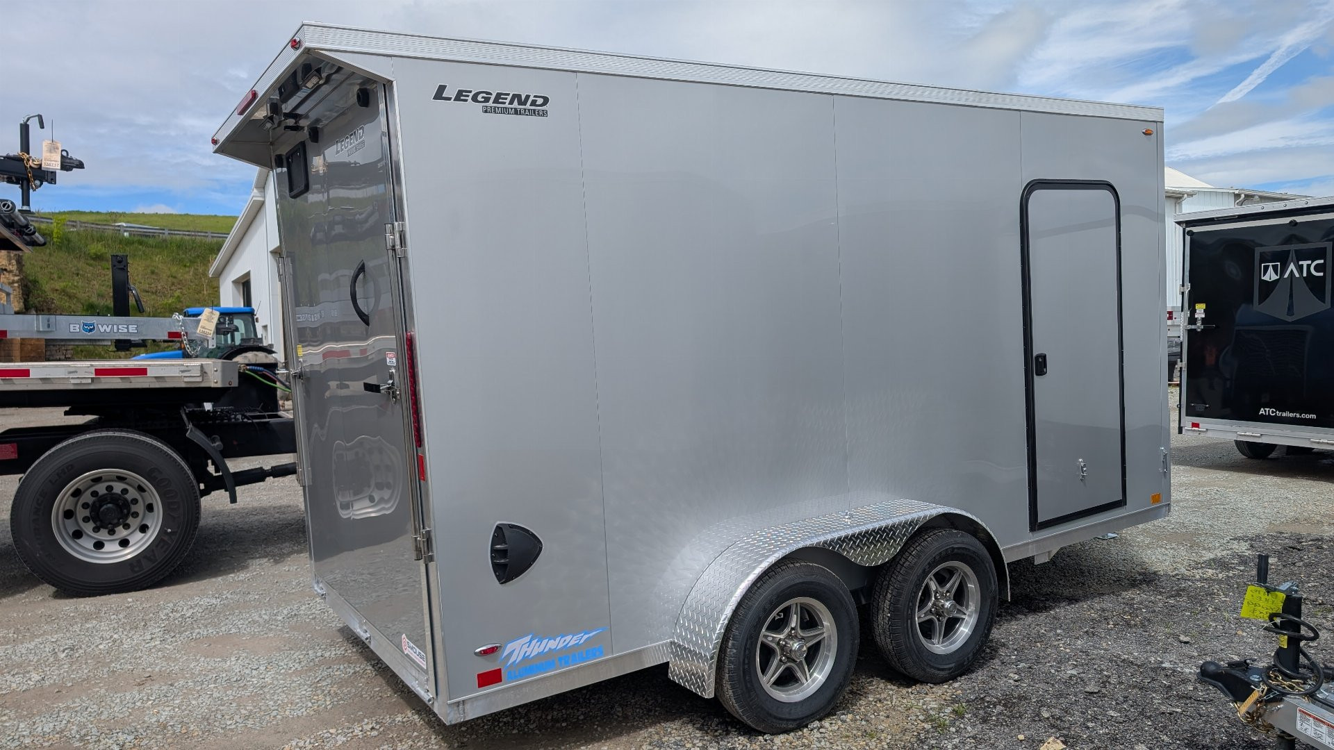 New 2025 Legend 7x14 + 2' V-Nose Aluminum Enclosed Cargo Trailer w/ Ramp Door