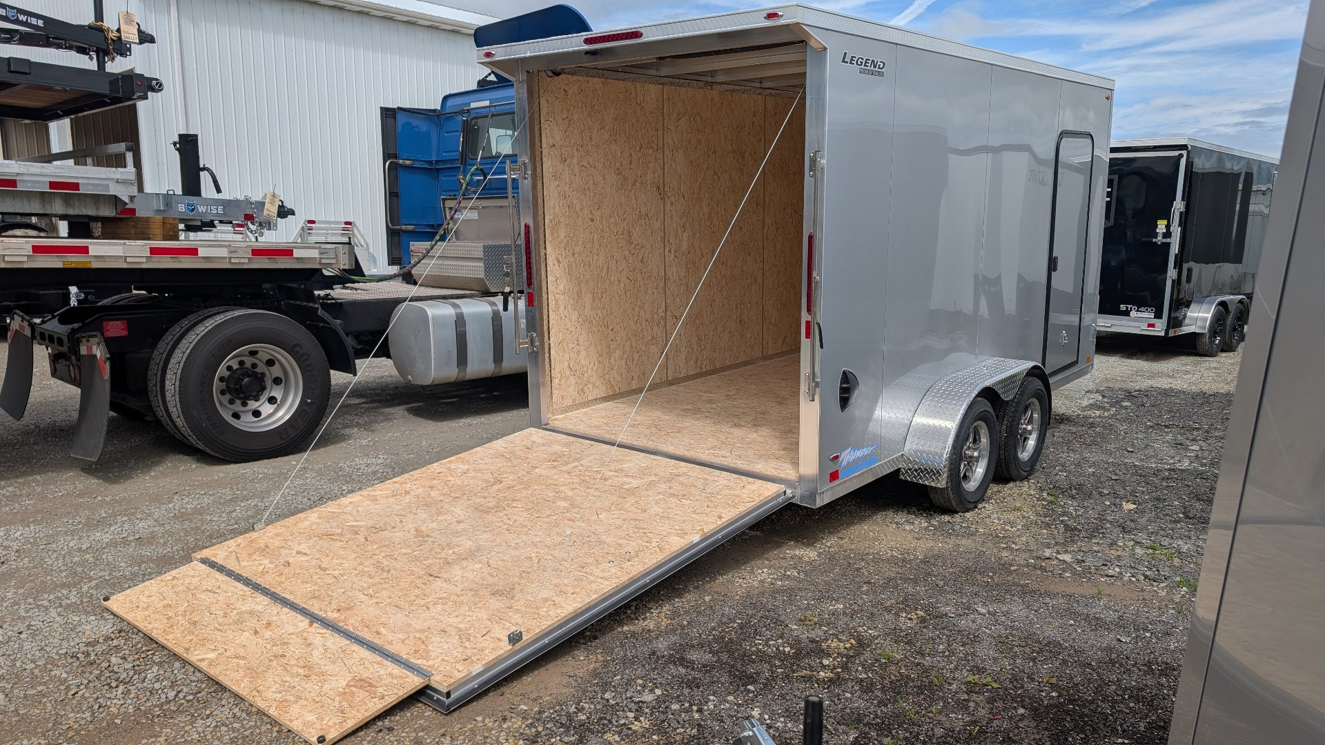 New 2025 Legend 7x14 + 2' V-Nose Aluminum Enclosed Cargo Trailer w/ Ramp Door