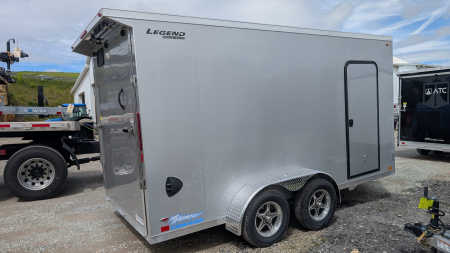 New 2025 Legend 7x14 + 2' V-Nose Aluminum Enclosed Cargo Trailer w/ Ramp Door