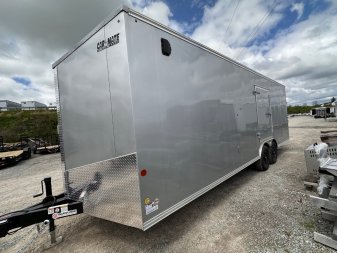 New 2025 Car Mate 8.5 x 24 HD Avalanche V-Nose Car Hauler w/ Ramp (9990# GVW - 84" INSIDE!!!)