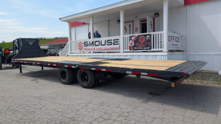 New 2025 Belmont 32' Gooseneck Deckover w/ 12' Hydraulic Dove Tail & WINCH