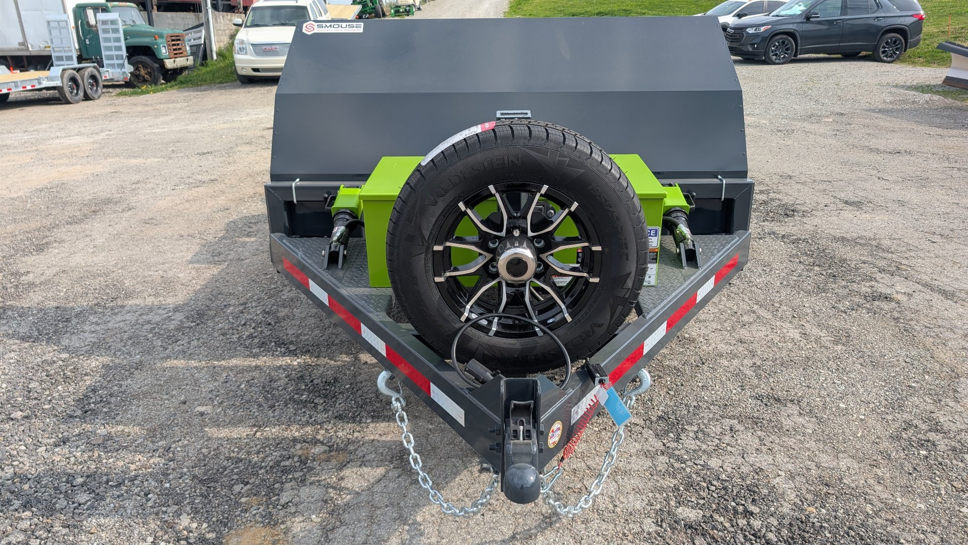 New 2025 "FlatTrak" by Belmont 7x18 Hydraulic Car Hauler w/ Hydraulic Jack