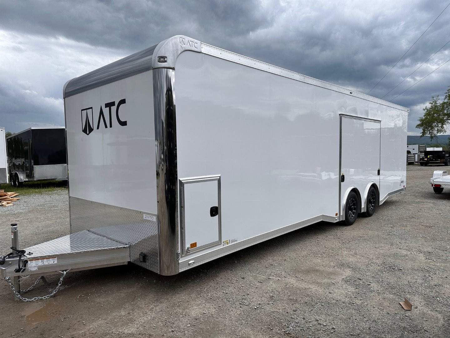 New 2025 ATC 8.5 x 28 "ROM450" ALUMINUM Enclosed Car Hauler w/ PED Door