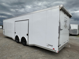 New 2025 ATC 8.5 x 28 "ROM450" ALUMINUM Enclosed Car Hauler w/ PED Door