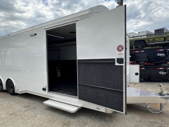 New 2025 ATC 8.5 x 28 "ROM450" ALUMINUM Enclosed Car Hauler w/ PED Door