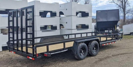 New 2025 CAM SUPERLINE 7x18 HD Tandem Axle Tubular Top Rail Utility Trailer (10K GVW!)
