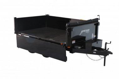 New 2025 Homesteader 6x12 Deckover Dump Trailer w/ Dropside on Curbside
