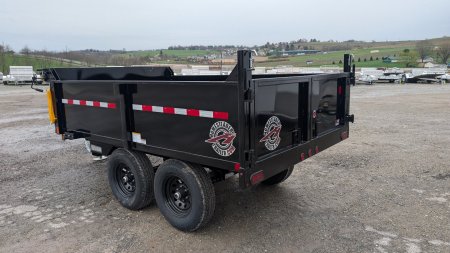 New 2025 Homesteader 6x10 Deckover Dump Trailer w/ Dropside on Curbside & Barn Doors