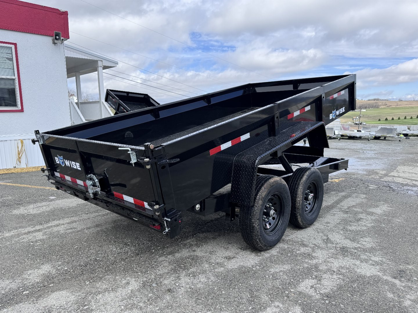 New 2025 BWise 6'9" x 14 HD Lo Pro Equipment Dump w/ Combo Gate (7GA Floor!!!)