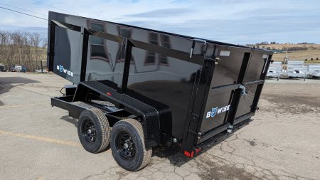New 2026 BWise 6x12 Lo Pro Dump w/ Underbody Ramps, 44" High Sides
