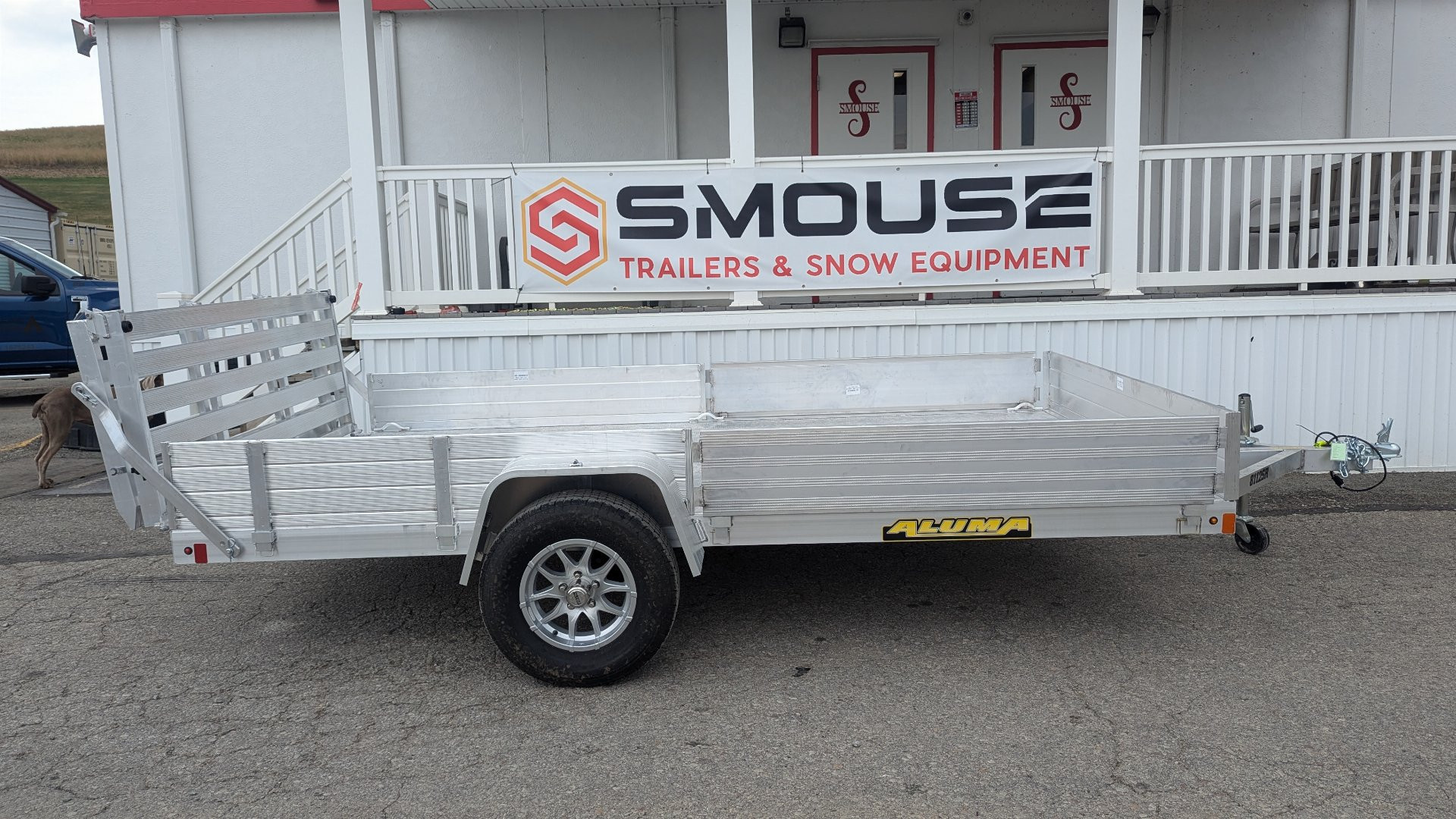 New 2026 Aluma 6'9" x 12 SR Utility Trailer w/ Side Ramps/Solid Rear Sides & Bi-Fold Gate