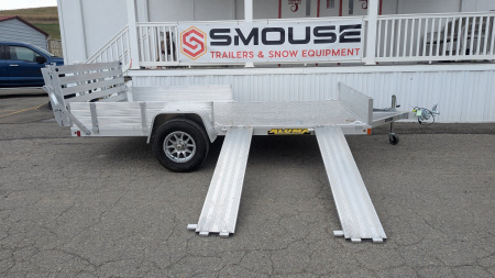 New 2026 Aluma 6'9" x 12 SR Utility Trailer w/ Side Ramps/Solid Rear Sides & Bi-Fold Gate
