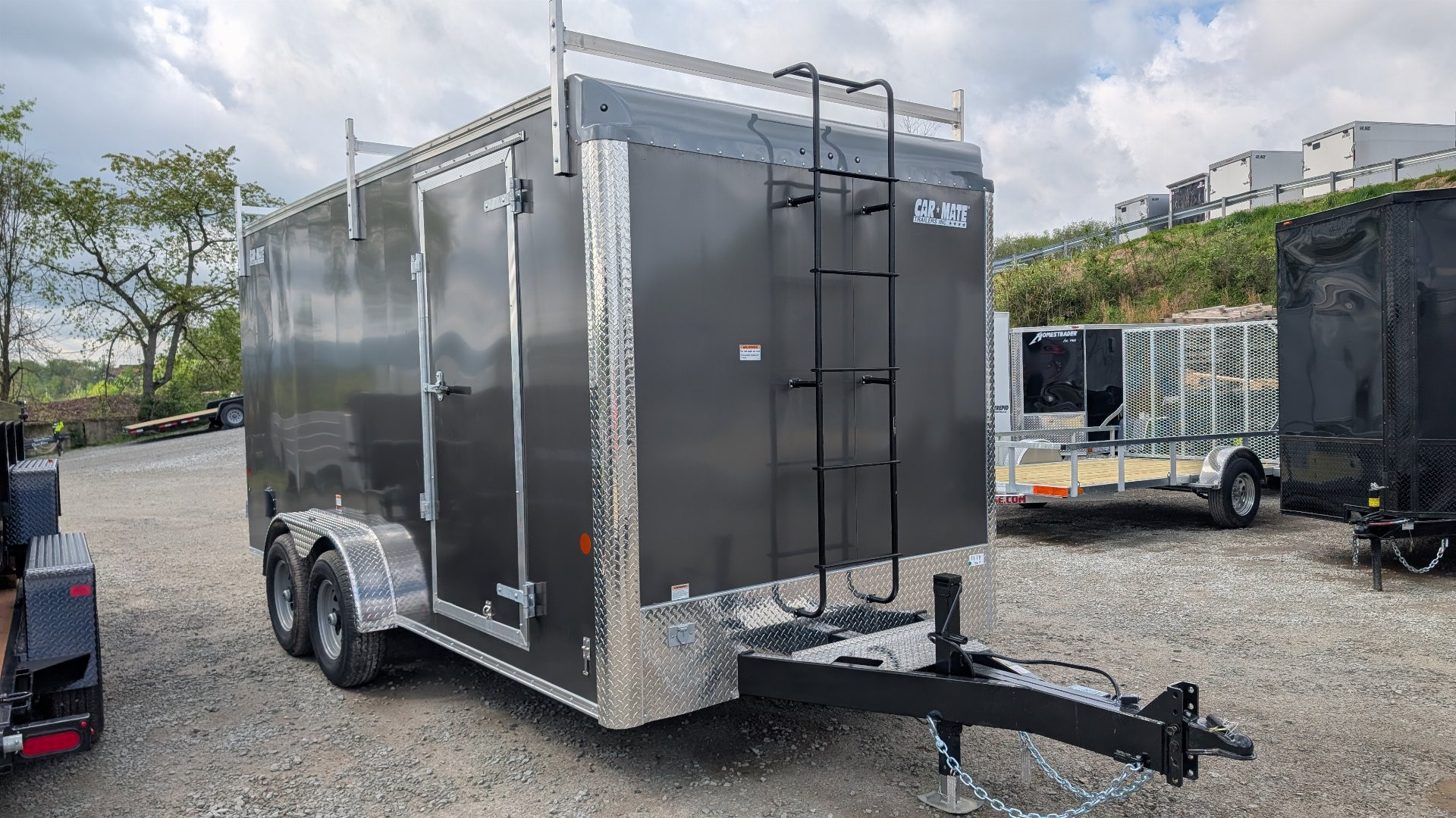 New 2025 Car Mate 7x16 HD Contractor Trailer w/ Rear Barn Doors (9990#)