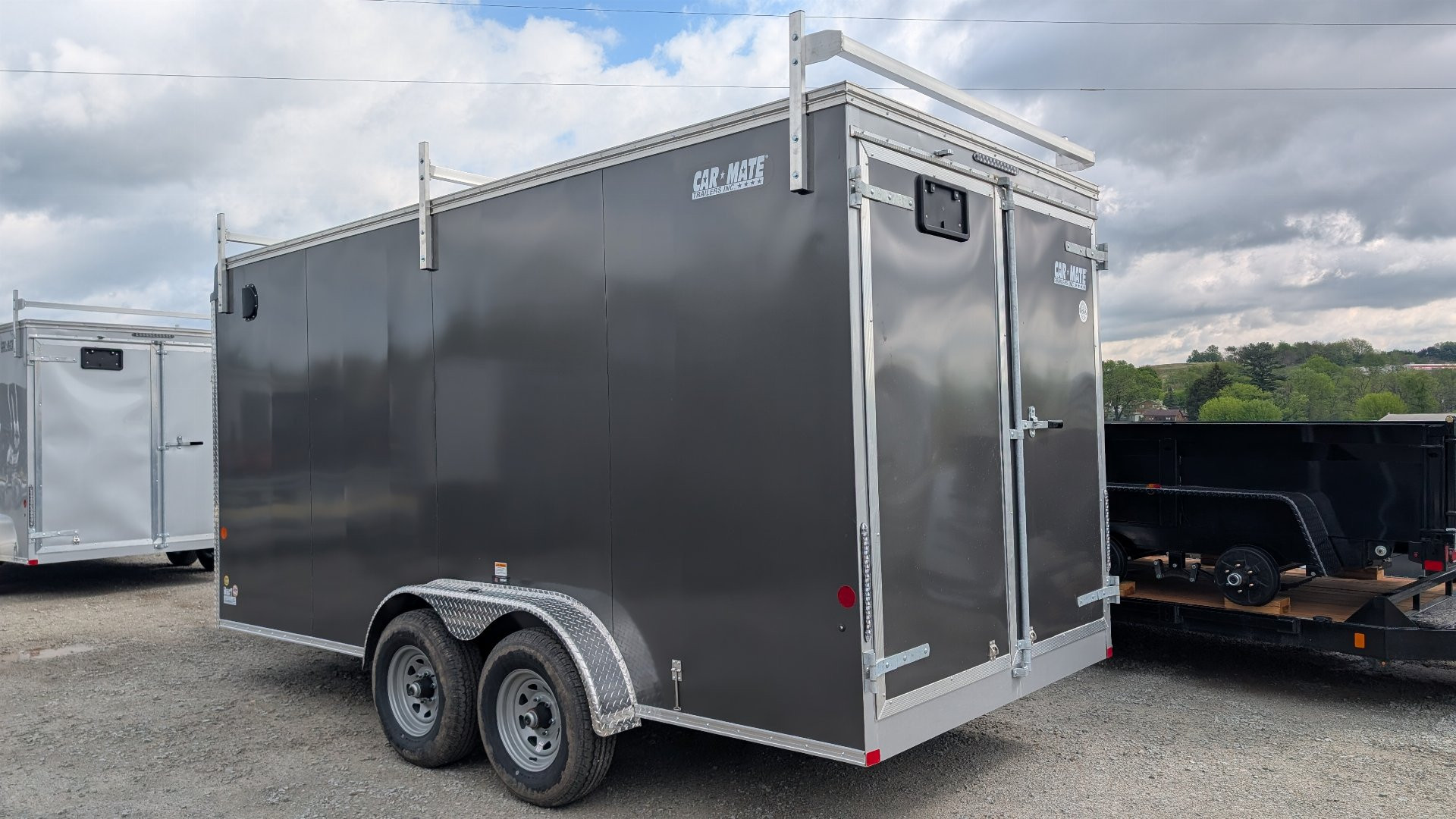 New 2025 Car Mate 7x16 HD Contractor Trailer w/ Rear Barn Doors (9990#)