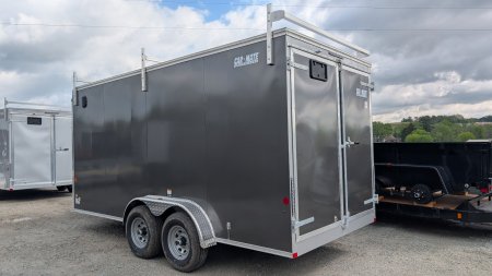 New 2025 Car Mate 7x16 HD Contractor Trailer w/ Rear Barn Doors (9990#)