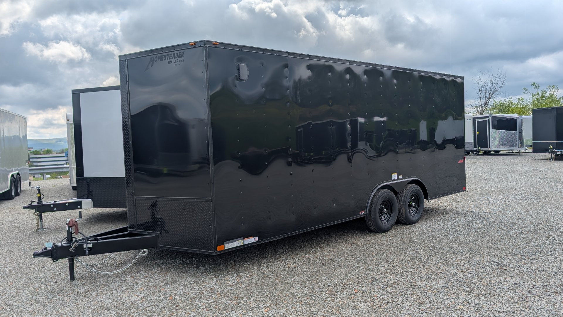 New 2025 Homesteader 8.5 x 20 HD SERIES Intrepid Car Hauler w/ Ramp (84" Inside)