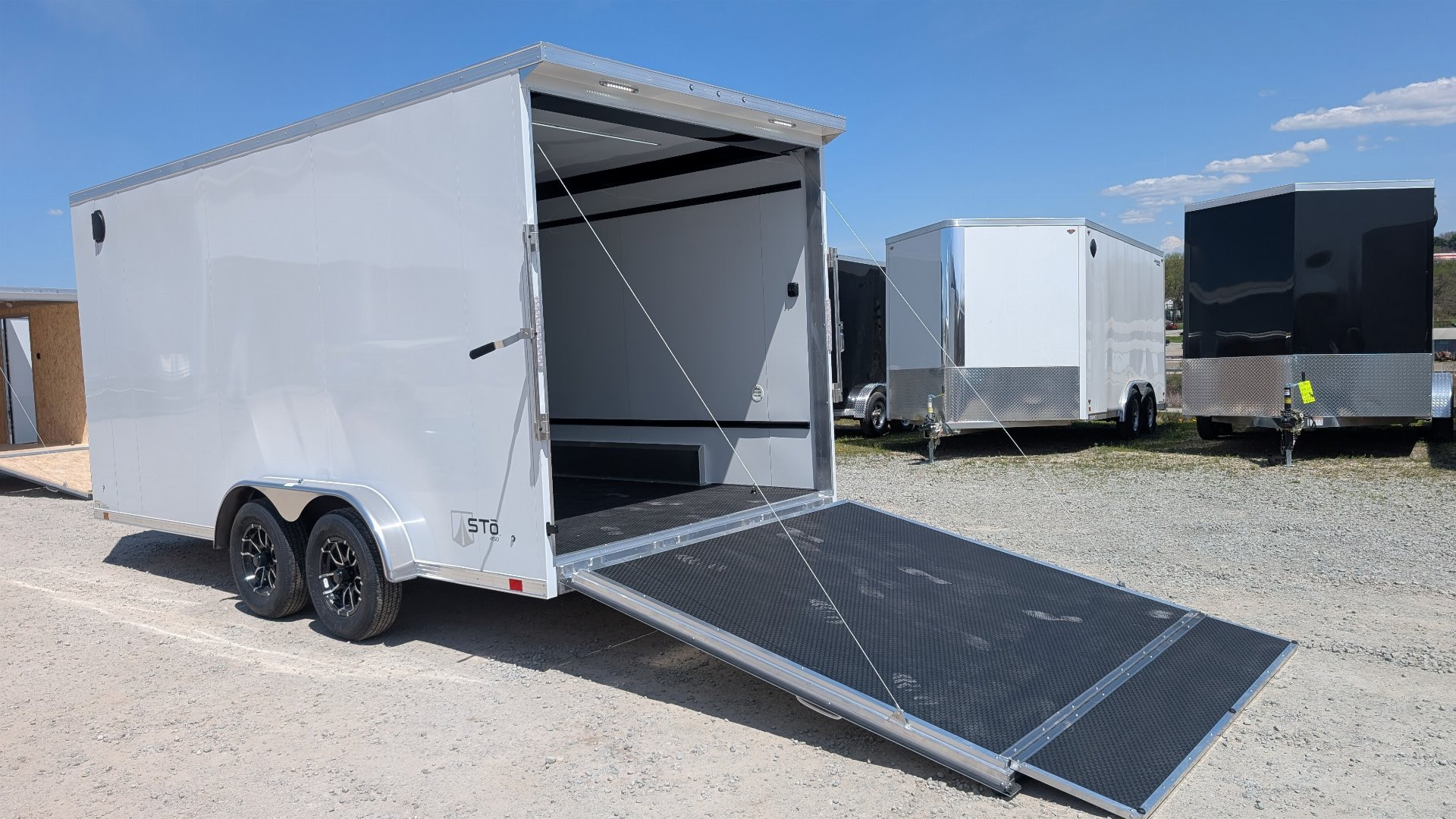 New 2025 ATC 7.5 x 16 V Nose "STo450" LIFETRAC Enclosed Aluminum Trailer (84" H)