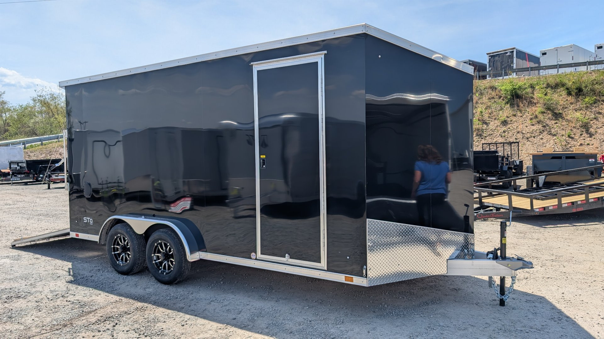 New 2025 ATC 7.5 x 16 V Nose "STo400" Aluminum Enclosed Cargo Trailer