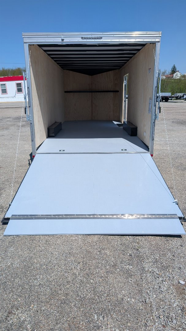 New 2025 Car Mate 8.5 x 20 HD Avalanche V-Nose Car Hauler w/ Ramp (9990# GVW - 84" INSIDE!!!)