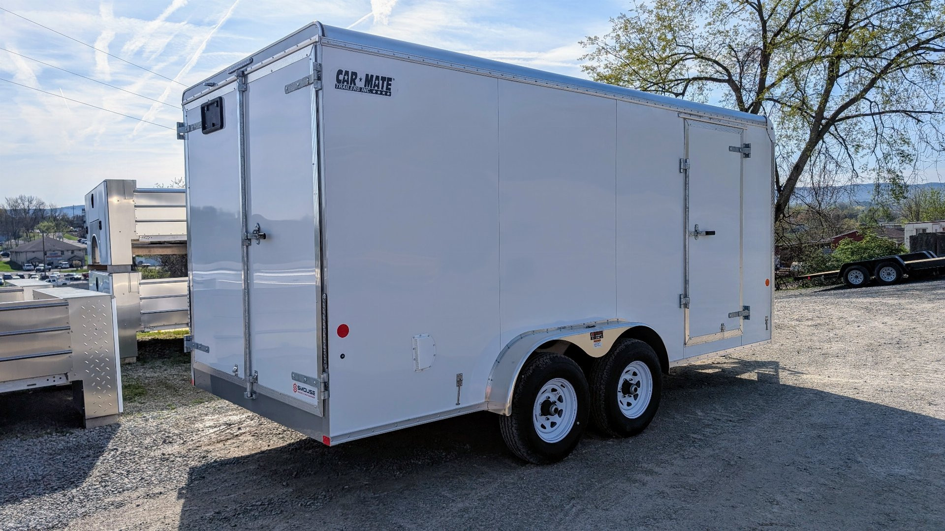 New 2025 Car Mate 7x16 HD Custom Cargo Trailer w/ Barn Doors (9990# GVW)