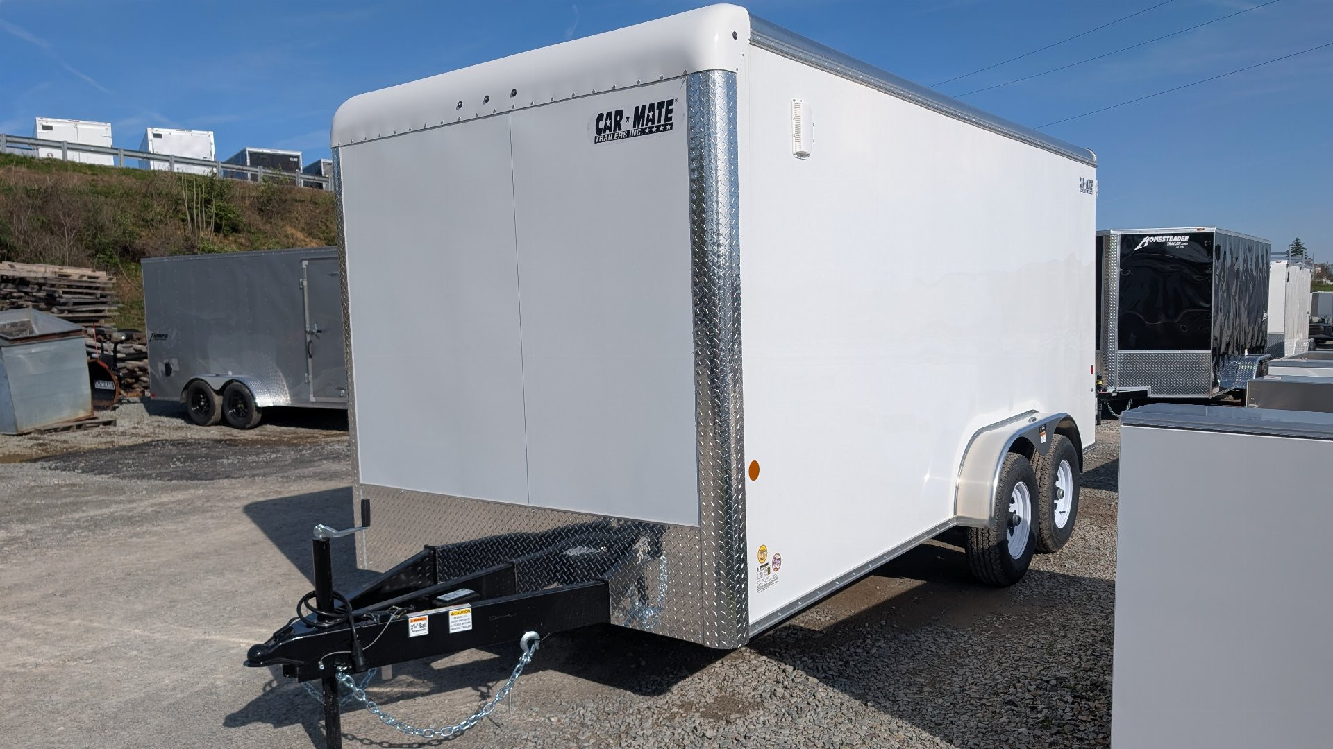 New 2025 Car Mate 7x16 HD Custom Cargo Trailer w/ Barn Doors (9990# GVW)