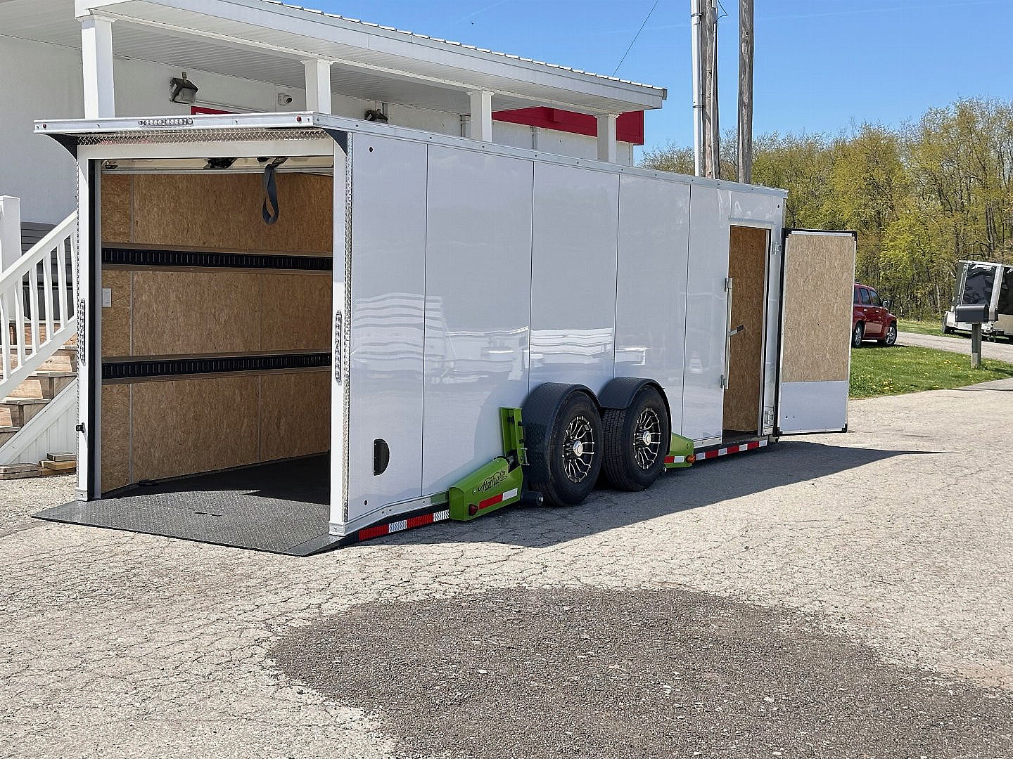 New 2025 FlatTrak 7x22 HD "DROP DECK FLOOR" TILT Cargo Equipment Trailer with Roll Up Rear Door