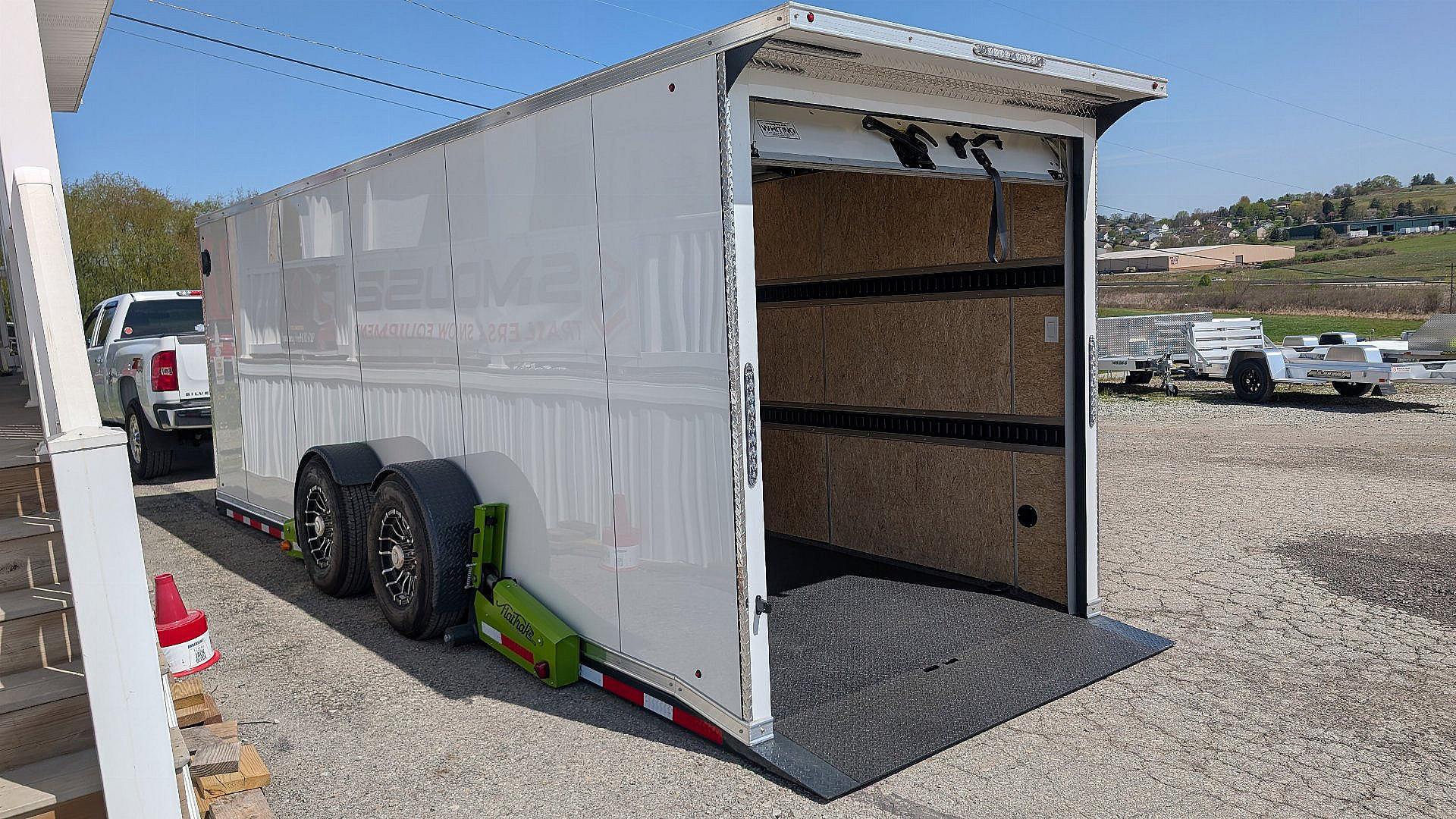 New 2025 FlatTrak 7x22 HD "DROP DECK FLOOR" TILT Cargo Equipment Trailer with Roll Up Rear Door