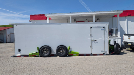 New 2025 FlatTrak 7x22 HD "DROP DECK FLOOR" TILT Cargo Equipment Trailer with Roll Up Rear Door