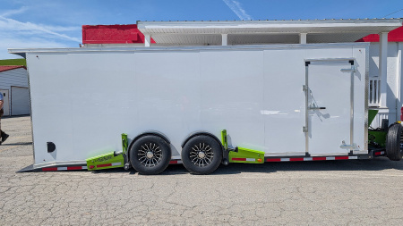 New 2025 FlatTrak 7x22 HD "DROP DECK FLOOR" TILT Cargo Equipment Trailer with Roll Up Rear Door