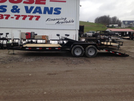 New 2025 Quality 24'6" (8+14) HD PRO Lo Pro Split Tilt Trailer w/ Adjustable Coupler( PRICE DROP!!)