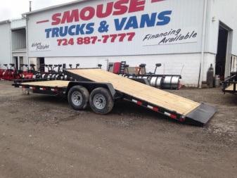 New 2025 Quality 22'6  (8+14) HD PRO Lo Pro Split Tilt Trailer w/ Adjustable Coupler