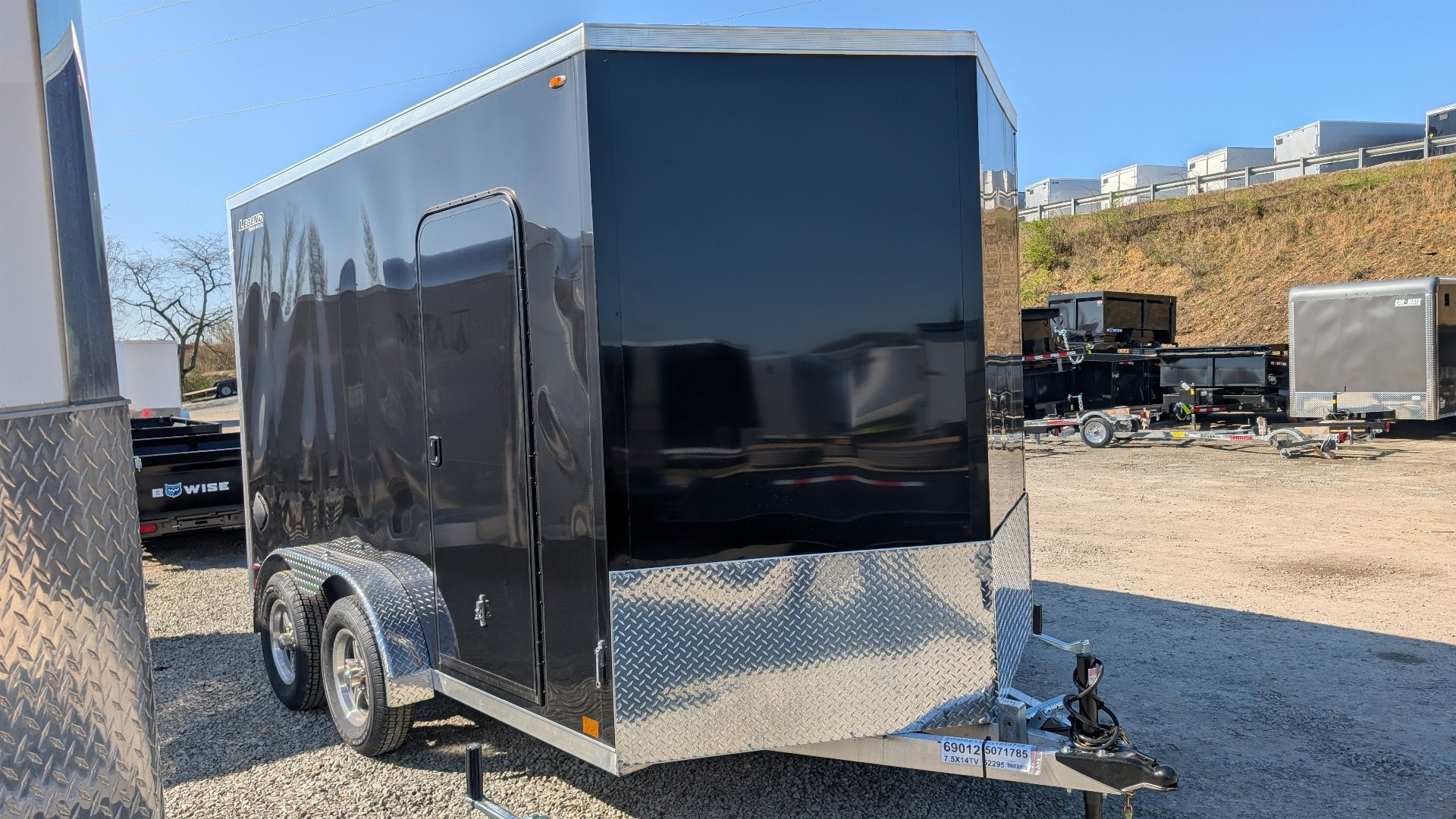New 2026 Legend 7.5 x 12 + 2' V Thunder V-Nose Enclosed Cargo Trailer w/ Ramp (84" Inside!!!)